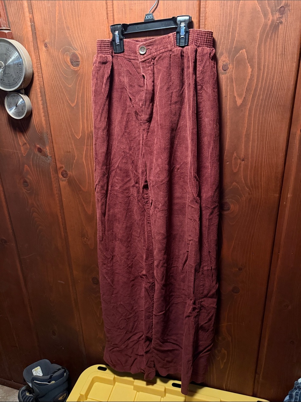 Vintage Women's Corduroy Pants in Deep Burgundy